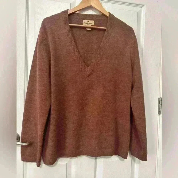 Woolrich Birch Heather Pull Over V-neck Wool Blend Sweater Men’s Size XL - Picture 1 of 9